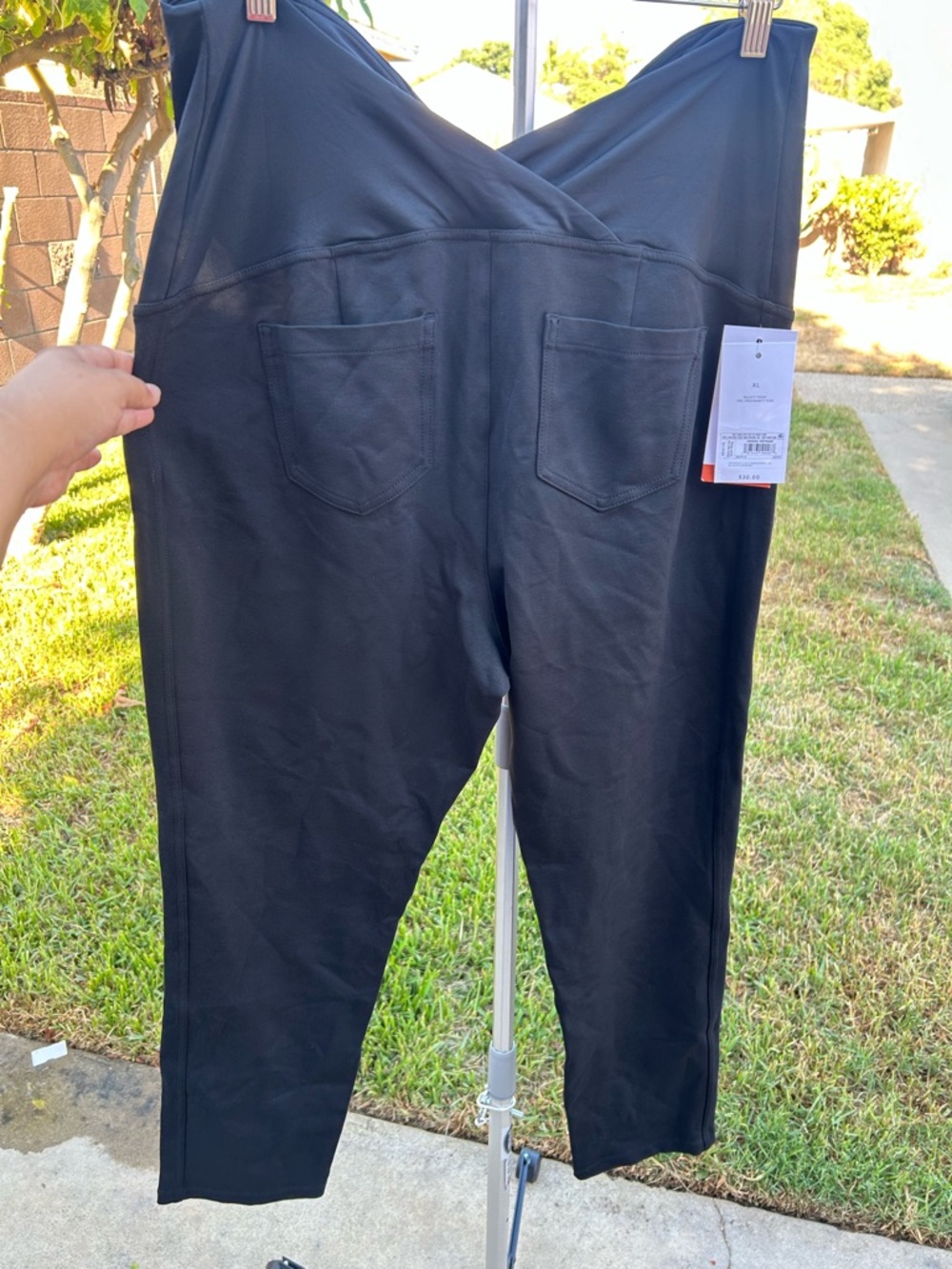Isabel Maternity by Ingrid & Isabel Black Cropped Maternity Pants - Picture 6 of 16
